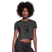 Load image into Gallery viewer, Pawsome Squad Women&#39;s Crop Top - deep heather
