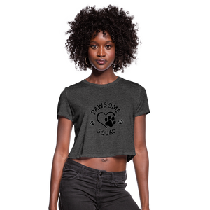 Pawsome Squad Women's Crop Top - deep heather