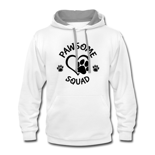 Pawsome Squad Hoodie - white/gray