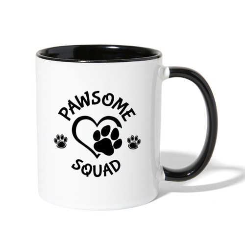 Pawsome Squad Contrast Coffee Mug - white/black