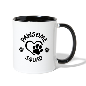 Pawsome Squad Contrast Coffee Mug - white/black