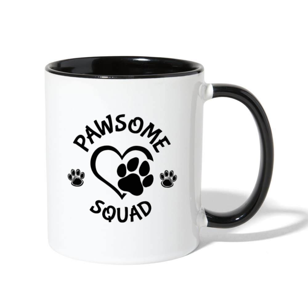 Pawsome Squad Contrast Coffee Mug - white/black