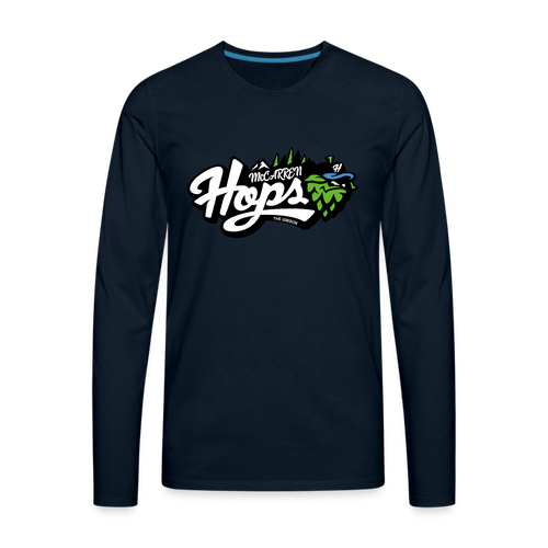 Men's Premium Long Sleeve T-Shirt - deep navy