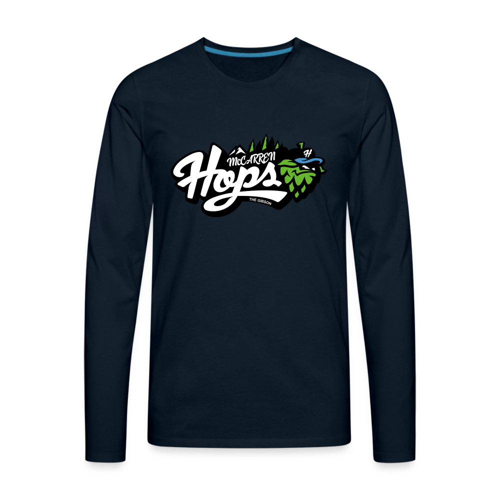 Men's Premium Long Sleeve T-Shirt - deep navy